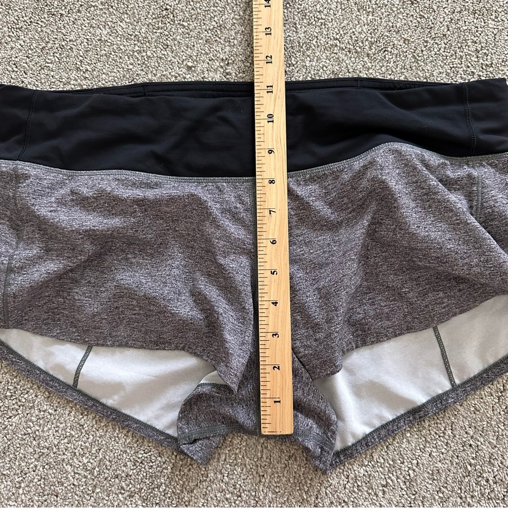 Lululemon Speed Up Short Heather Lux Black Size‎ 10 - Picture 3 of 8